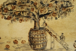 Művészi hordók a Vylyannál